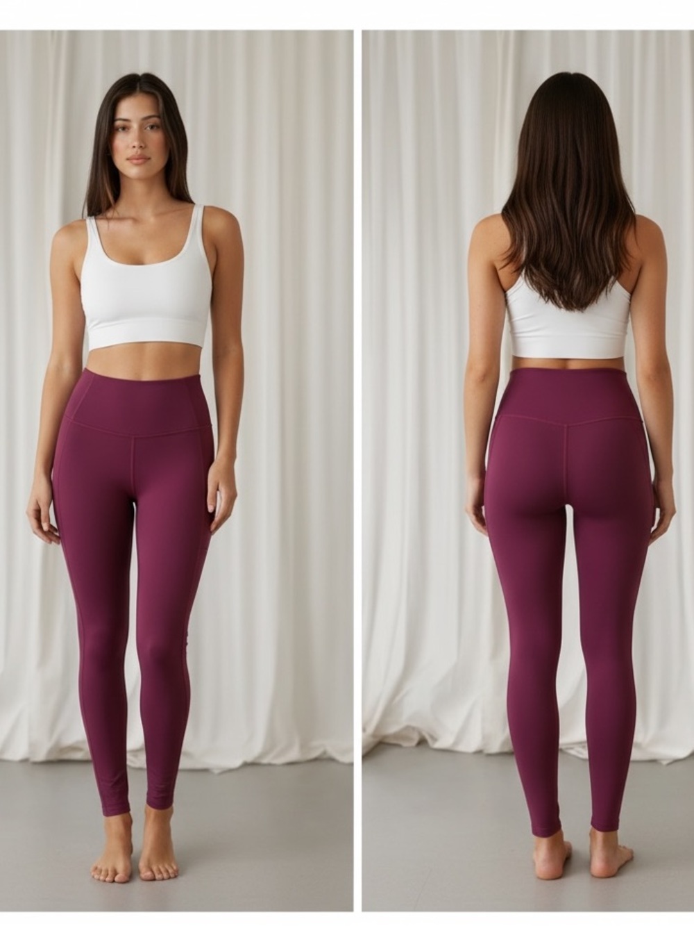 Girlfriend collective burgundy legging size small